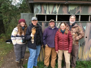 Hawk Ridge Banders with Scott Weidensaul holding Northern Harrier Oct 2019 4