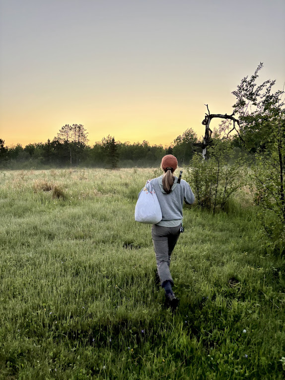 Research Director Emily in the field by L Ihde