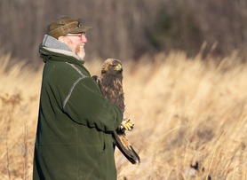 Frank with Golden Eagle 11-30-22 by E Bruhnke