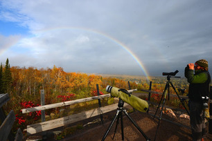 Rainbow at Hawk Ridge by K Bardon